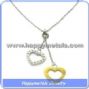 double heart fashion necklace